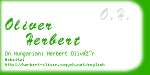 oliver herbert business card